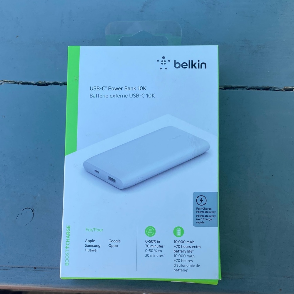 Belkin USB-C Power Bank 10K in White